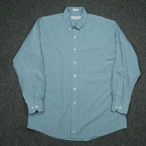 Onward Reserve Shirt Mens Large Blue Classic Fit Plaid Long Sleeve‎ Button Down